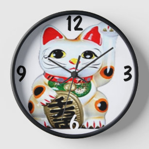 Chinese cat best sale clock