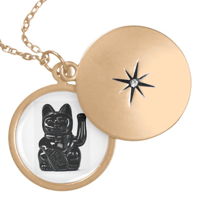 MANEKI NEKO  GOLD PLATED NECKLACE (Front)