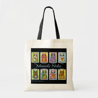 Maneki Neko Good Luck Cats Fantasy Cat Art Bag