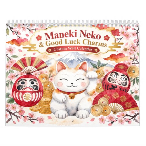 Maneki Neko Good Luck Charms Calendar