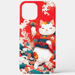 Maneki-Neko, Japanese Lucky Cat iPhone 12 Pro Max Case