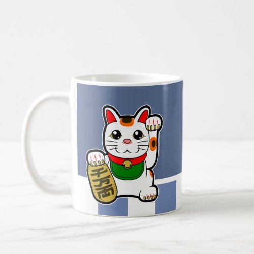 Maneki Neko Japanese Lucky Cat Coffee Mug