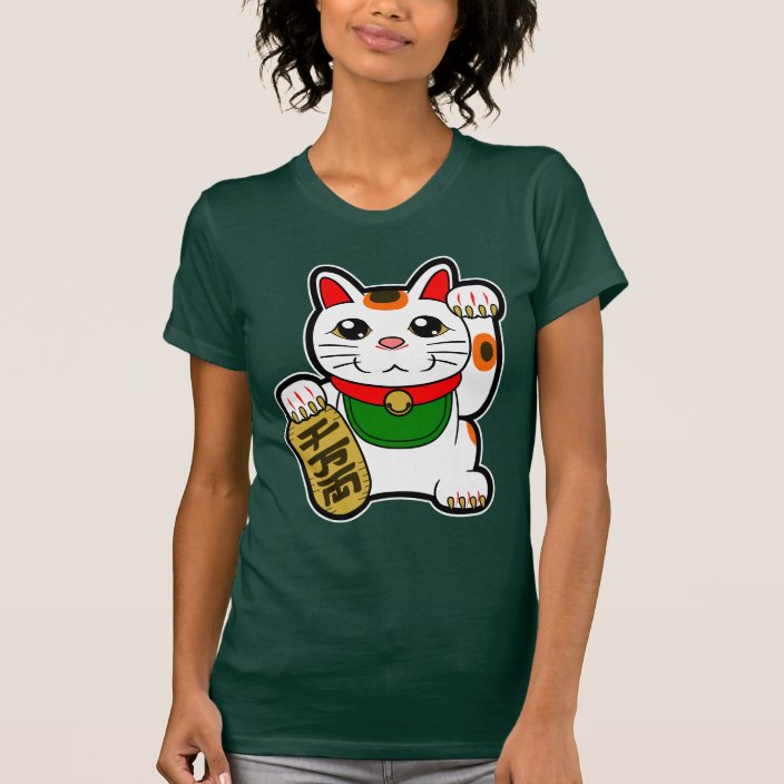 chinese lucky cat t shirt