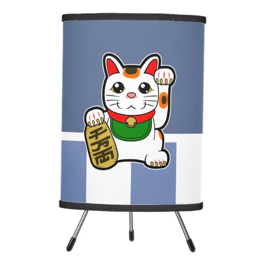 Maneki Neko: Japanese Lucky Cat Tripod Lamp (Front)