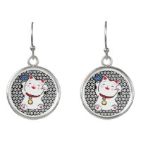 Maneki Neko lucky cat earring Earrings