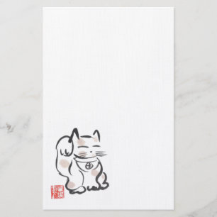 Maneki Neko Lucky Cat Stationery