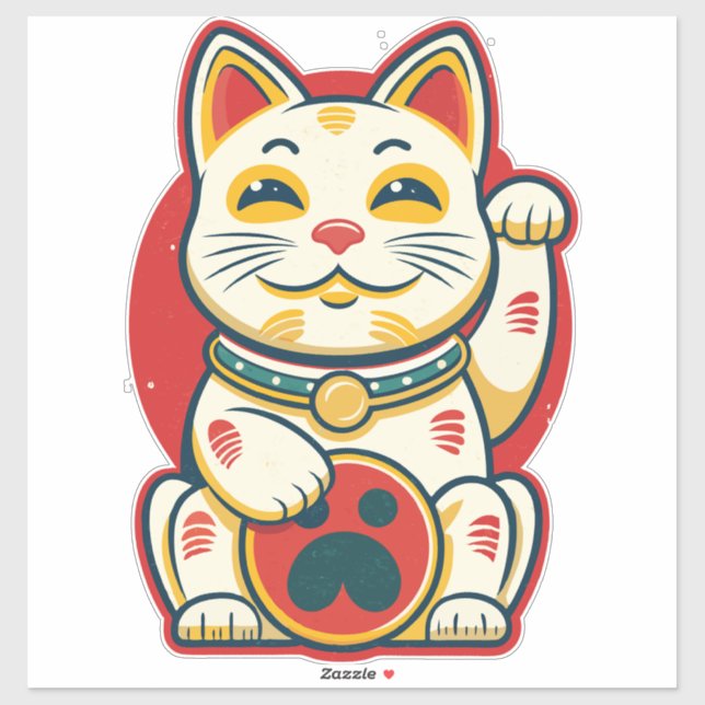 Maneki Neko - Lucky Cat Sticker (Sheet)