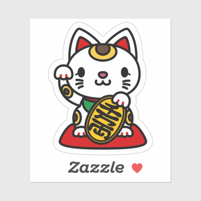 Maneki Neko (Lucky Cat) Sticker (Sheet)