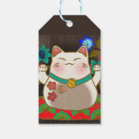 Maneki Neko lucky cat tags