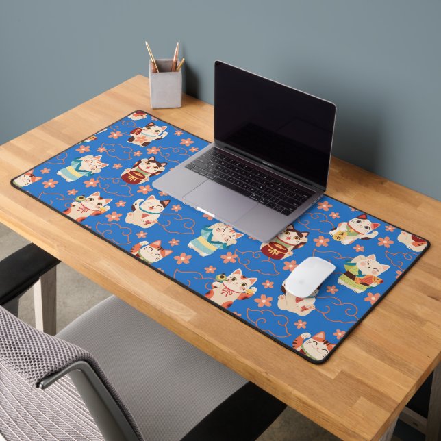 Maneki Neko Lucky Cats Desk Mat (Office 2)