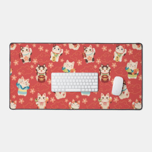 Maneki Neko Lucky Cats Desk Mat