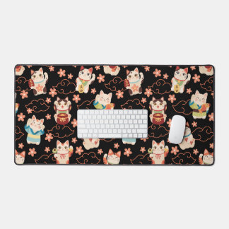 Maneki Neko Lucky Cats Desk Mat