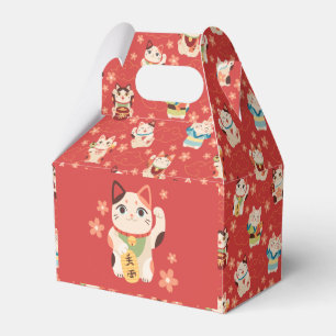 Maneki Neko Lucky Cats Favor Boxes