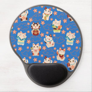 Maneki Neko Lucky Cats Gel Mouse Pad