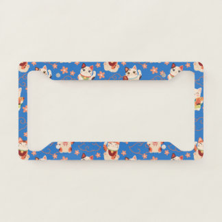 Maneki Neko Lucky Cats License Plate Frame