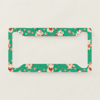 Maneki Neko Lucky Cats License Plate Frame