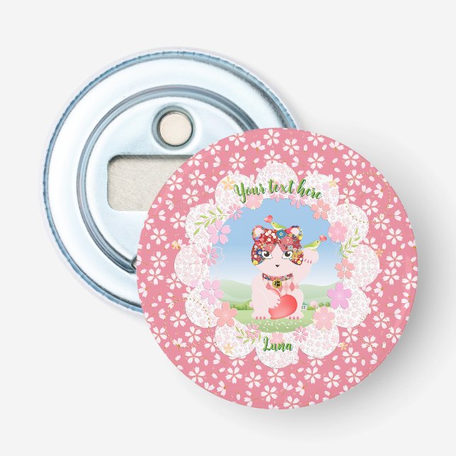 Maneki Neko Lucky Luna Bottle Opener (Front)