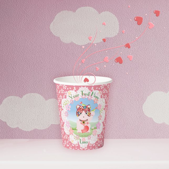 Maneki Neko Lucky Luna Paper cup (Maneki Neko Lucky Luna Paper cup)