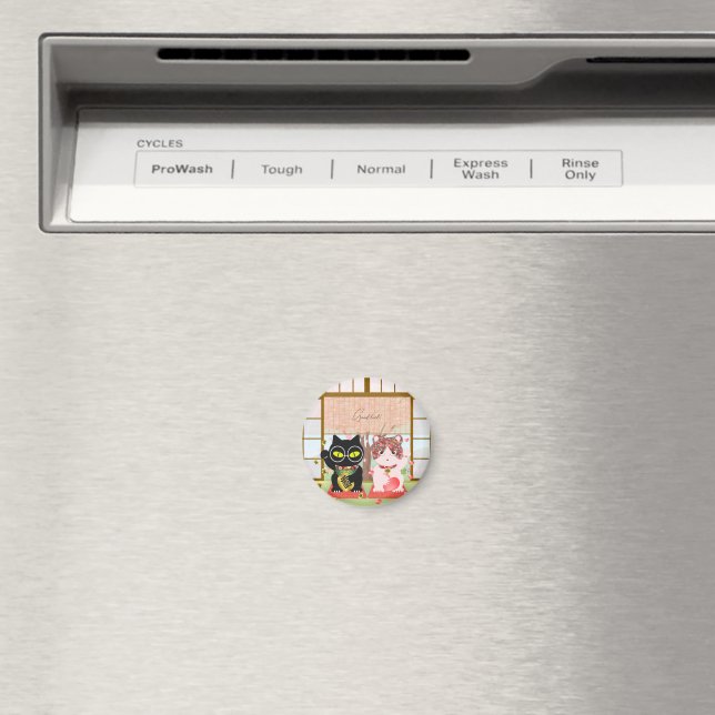 Maneki Neko Lucky Poiluna Magnet (In Situ (Dishwasher))