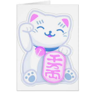 maneki neko pastel cards