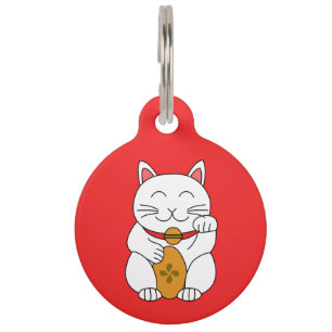 Maneki Neko Pet ID Tag