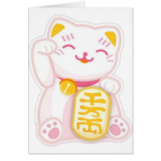 maneki neko pink cards
