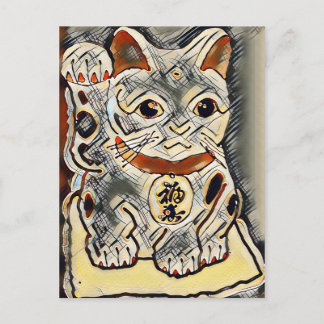 Maneki Neko Postcard