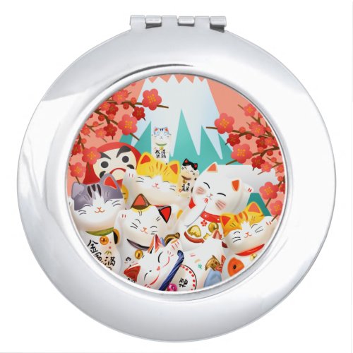 Manekineko Hanami Party Mirror Compact 