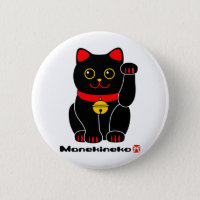 Manekineko-Lucky cat Button