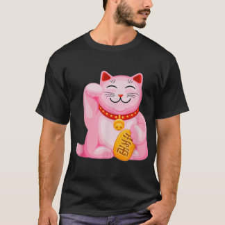 ManekiNeko Lucky Cat Japanese Good Luck Charm Japa T-Shirt