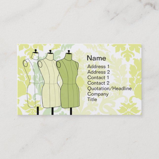 Manequins - Business Business Card (Front)
