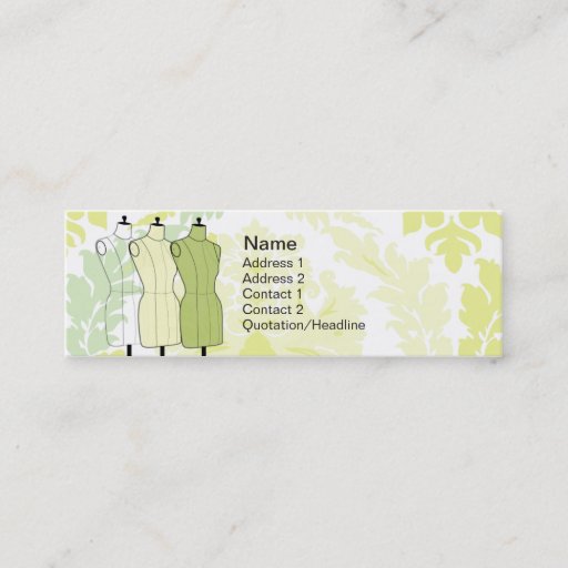 Customizable Manequins - Skinny Business Cards
