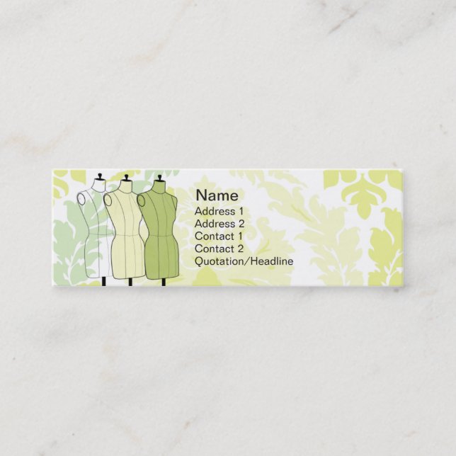 Manequins - Skinny Mini Business Card (Front)