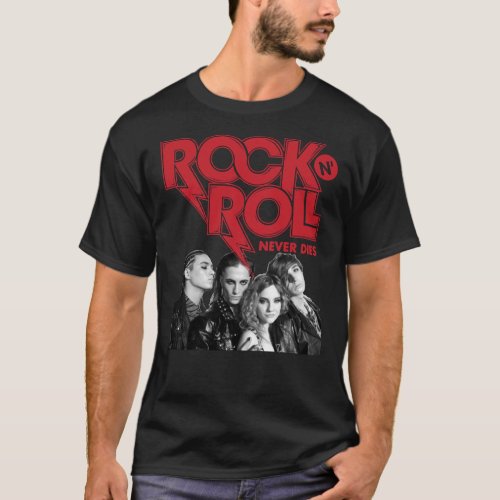 Maneskin Rock N Roll Quote Mneskin Original   T_Shirt