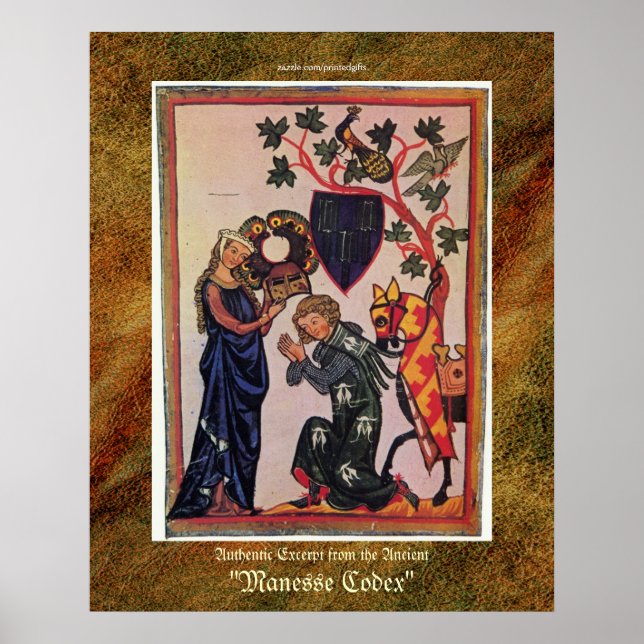 Manesse Codex excerpt Religious Art Print (Front)