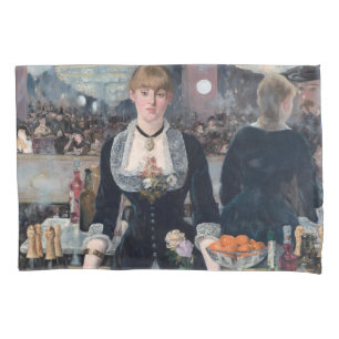 Manet - A Bar at the Folies-Bergere Pillow Case