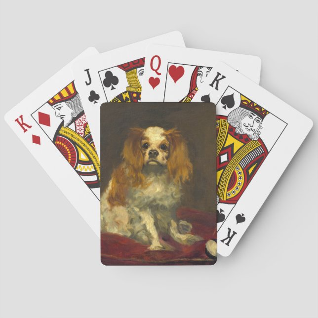 Manet A King Charles Spaniel Poker Cards (Back)