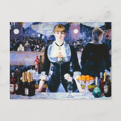Manet Bar at the Folies Bergere Postcard