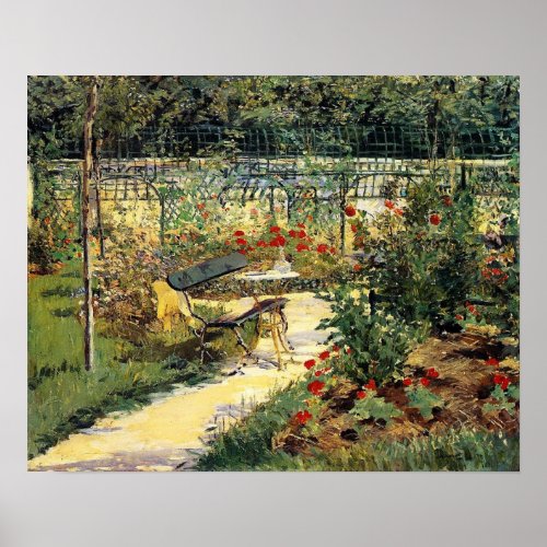 Manet _ Bench My Garden 1881 Poster