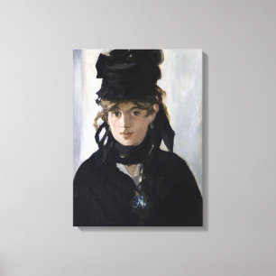 Manet - Berthe Morisot with a bouquet of violets Canvas Print