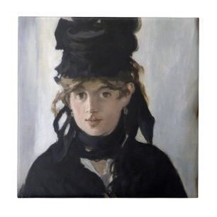 Manet - Berthe Morisot with a bouquet of violets Ceramic Tile