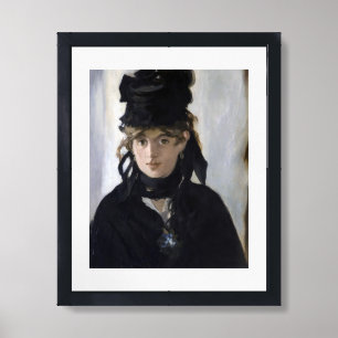 Manet - Berthe Morisot with a bouquet of violets Framed Art