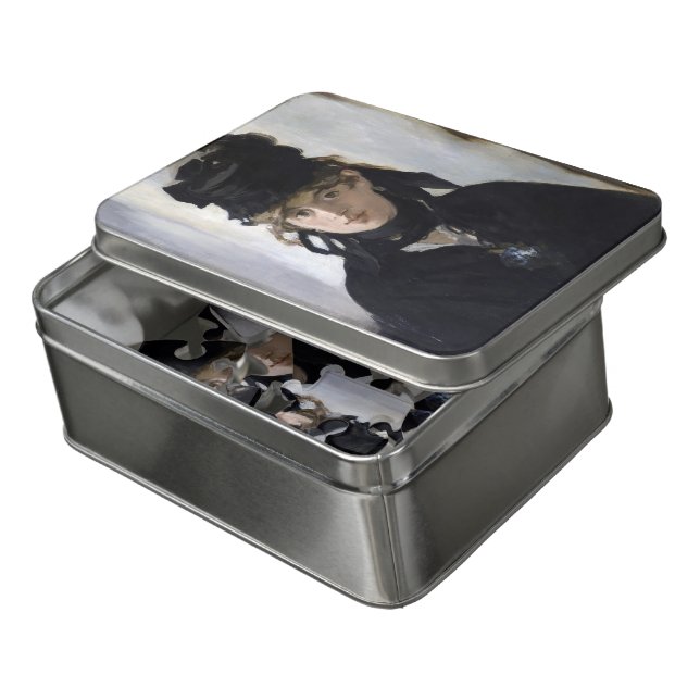 Manet - Berthe Morisot with a bouquet of violets Jigsaw Puzzle (Lid Open)
