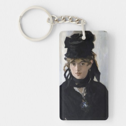 Manet _ Berthe Morisot with a bouquet of violets Keychain