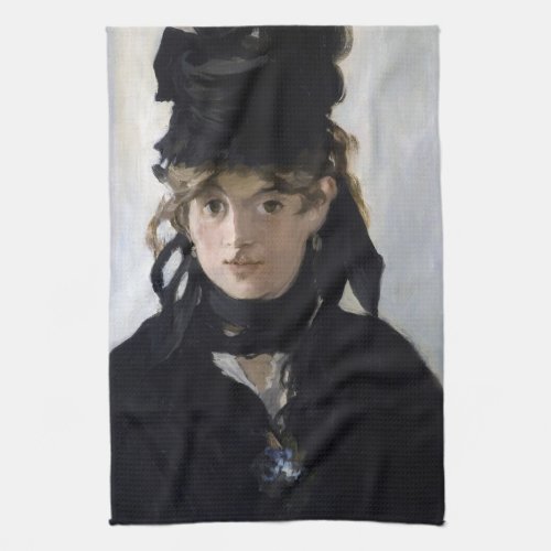 Manet _ Berthe Morisot with a bouquet of violets Kitchen Towel