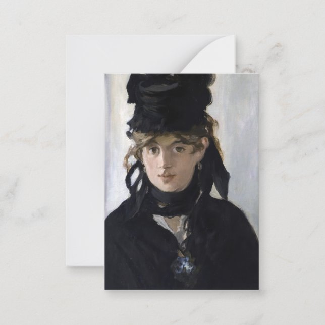 Manet - Berthe Morisot with a bouquet of violets Note Card (Front)