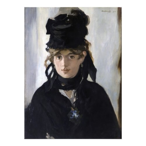 Manet _ Berthe Morisot with a bouquet of violets Photo Print