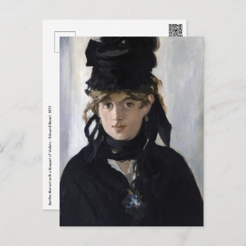 Manet _ Berthe Morisot with a bouquet of violets Postcard