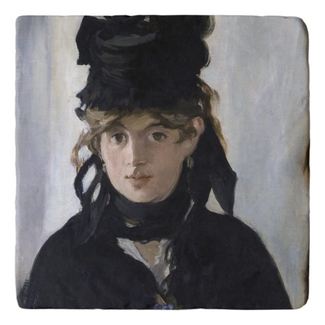 Manet - Berthe Morisot with a bouquet of violets Trivet (Front)