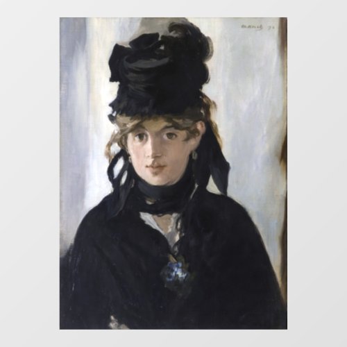Manet _ Berthe Morisot with a bouquet of violets Window Cling
